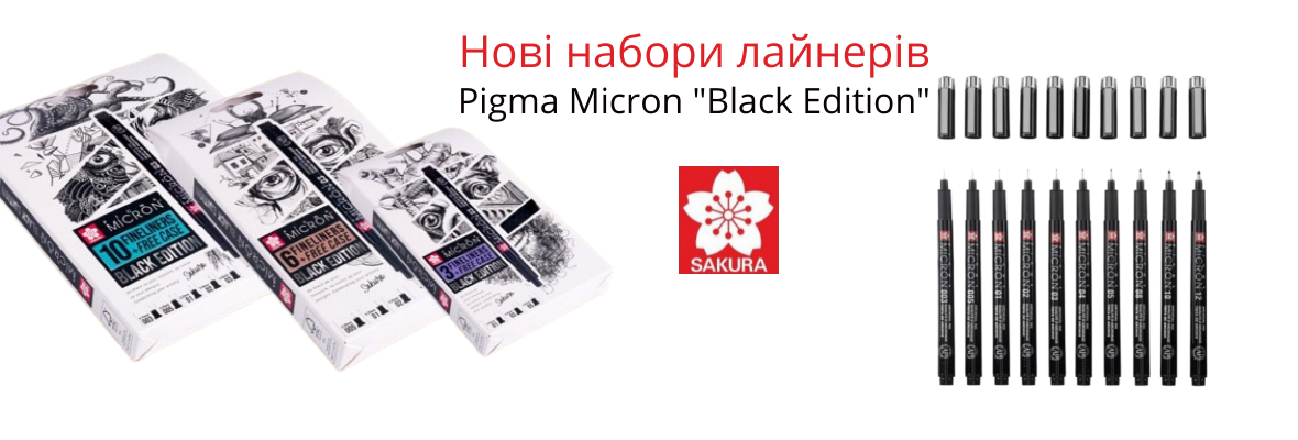 Набір лайнерів Pigma Micron Black Edition